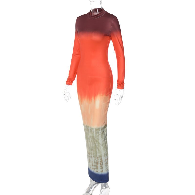 Orange Tie Dye Bodycon Dress - @_ohlalaland - Kelly Obi New York