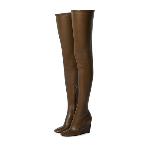 Over-the-Knee Wedge Boots - Kelly Obi New York