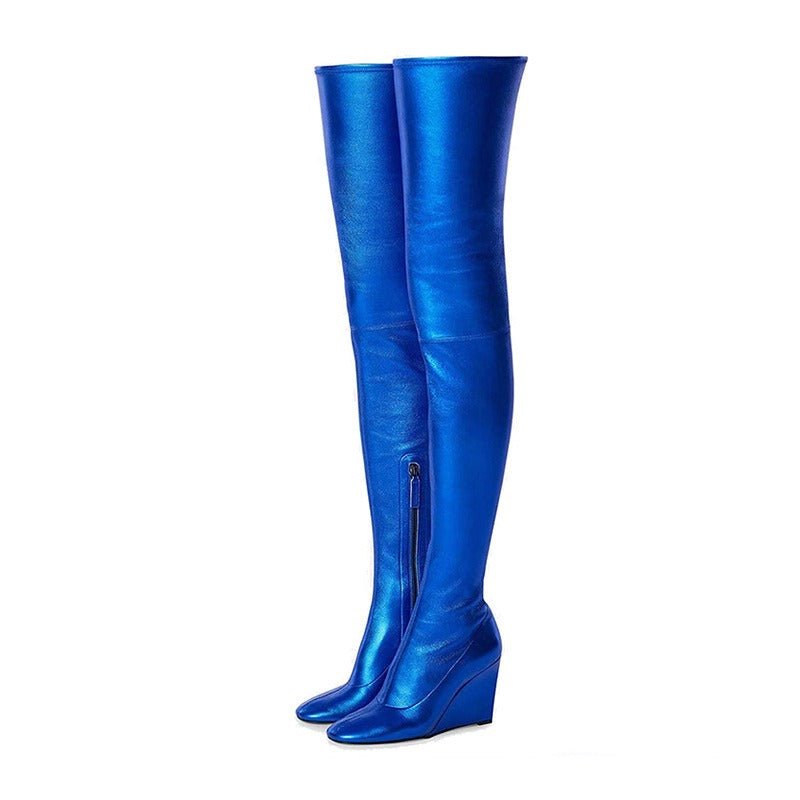 Over-the-Knee Wedge Boots - Kelly Obi New York