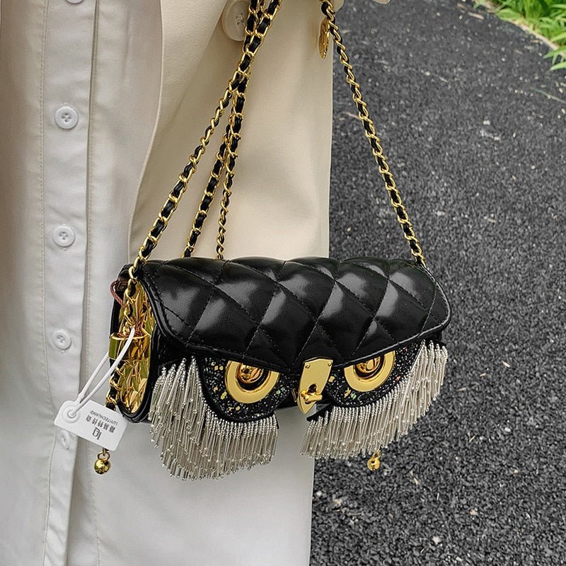 Owl Eyes Tassel Bag - Kelly Obi New York