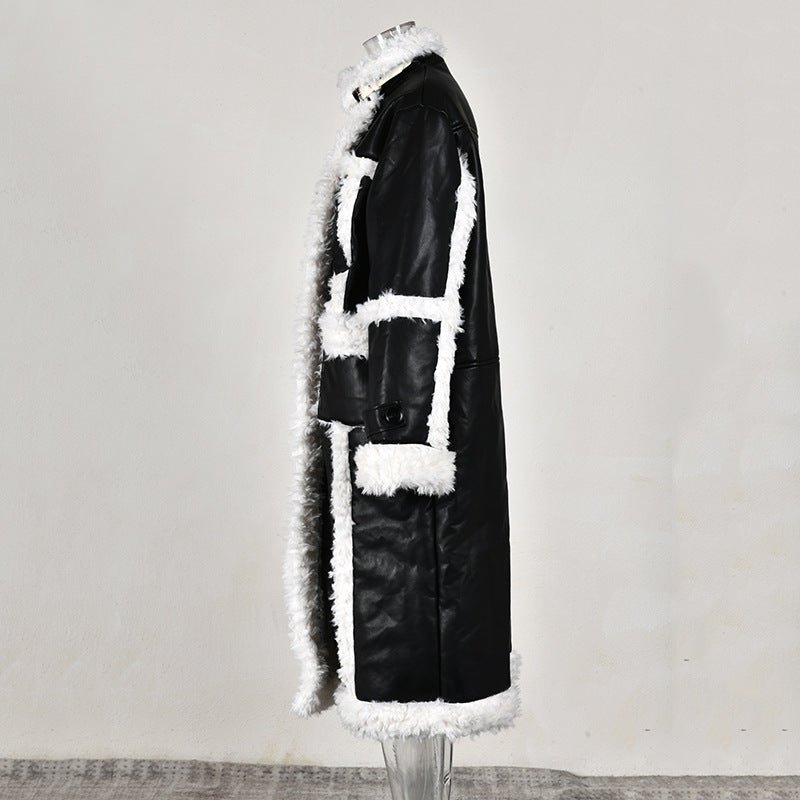 Paneled Lamb Wool Coat - Kelly Obi New York