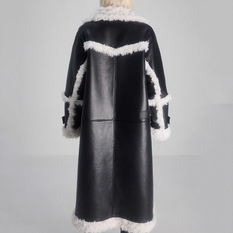 Paneled Lamb Wool Coat - Kelly Obi New York