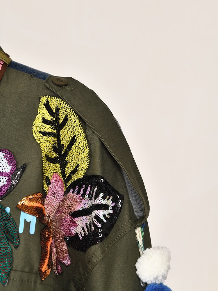 Patches Sequins and Laces Collage Jacket - Kelly Obi New York