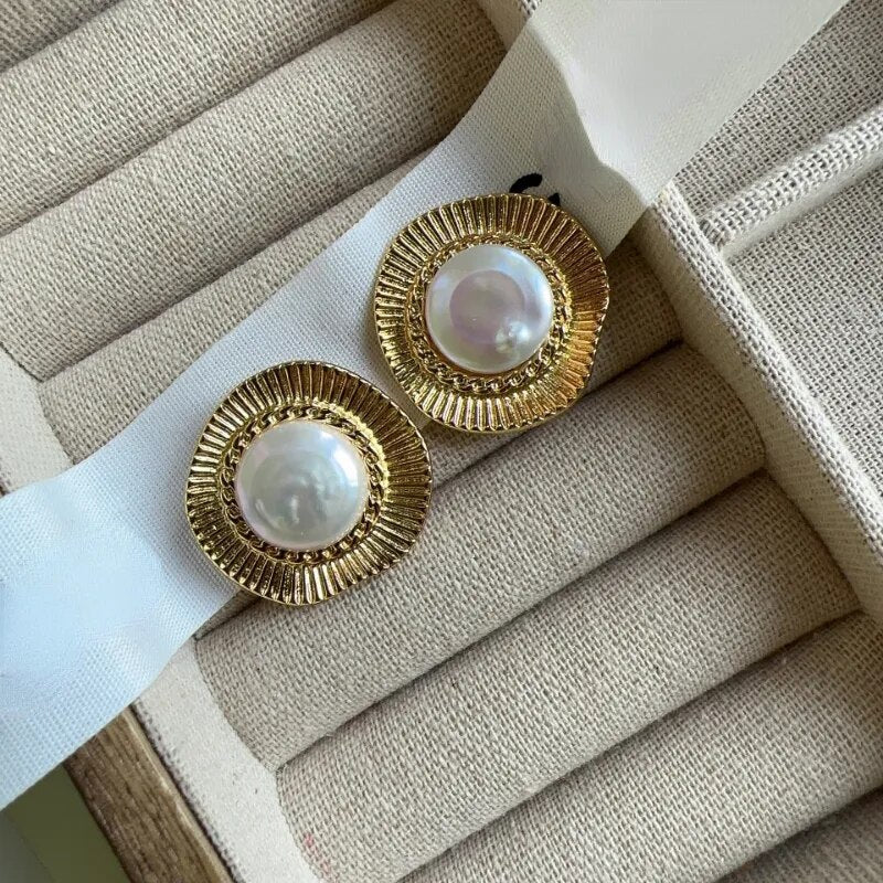 Pearl Stud Earrings - Kelly Obi New York