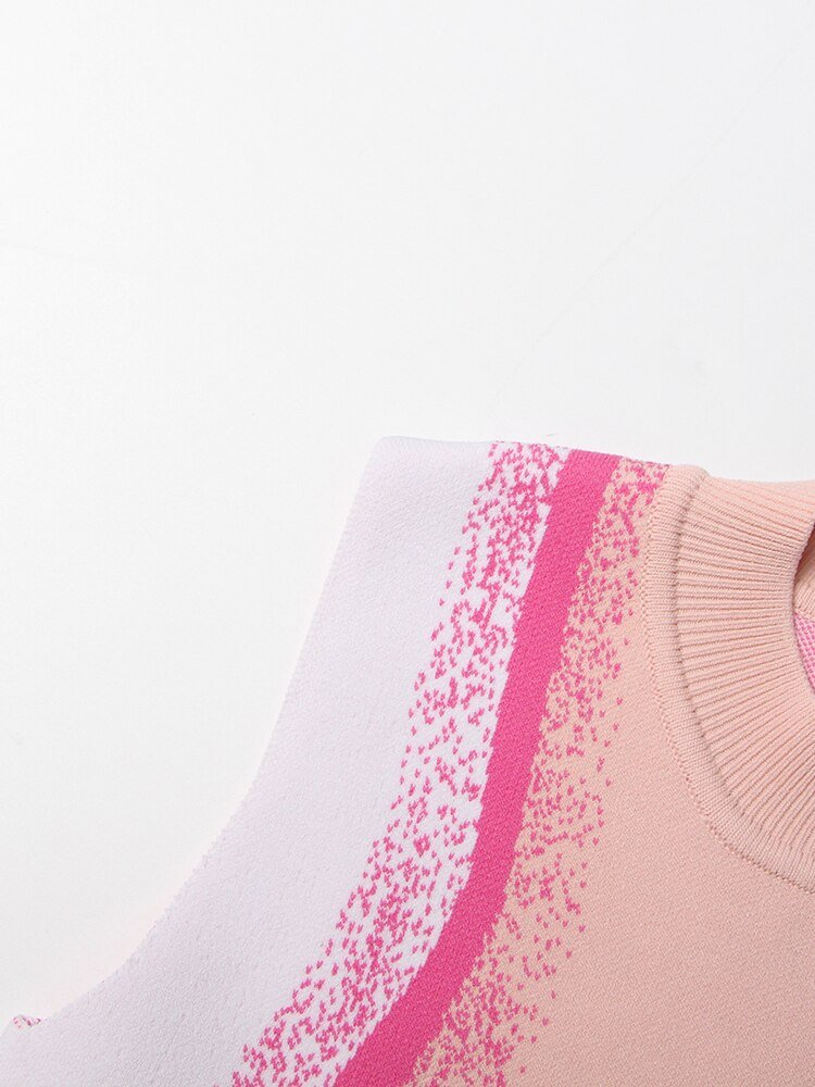 Pink Asymetrical Knit Dress - @temithesage - Kelly Obi New York