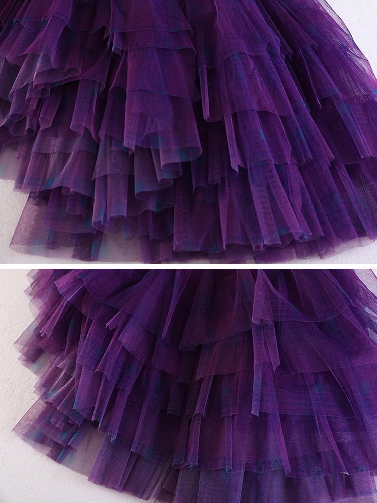 Plaid Irregular Asymmetrical Skirt - Kelly Obi New York