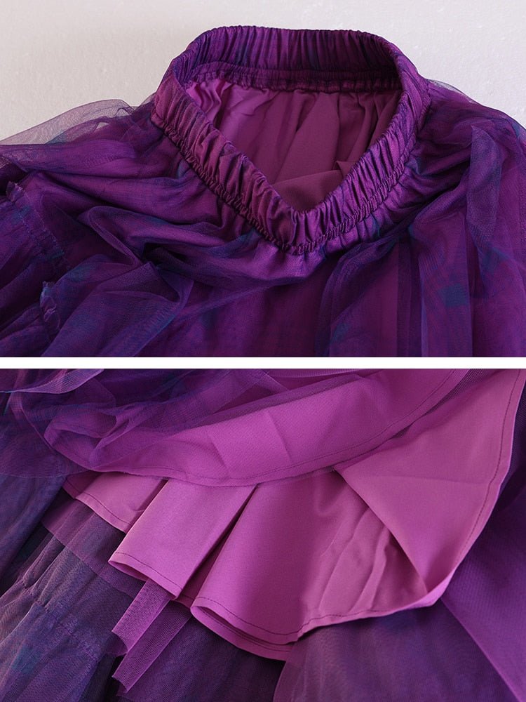 Plaid Irregular Asymmetrical Skirt - Kelly Obi New York