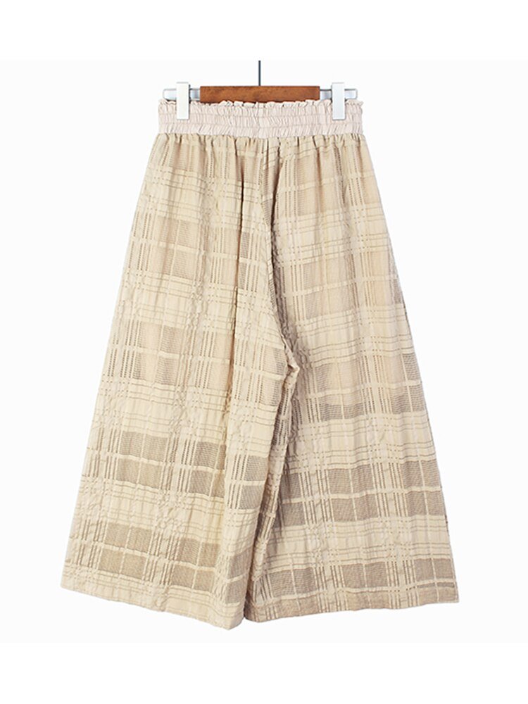 Plaid Wide Leg Loose Pants - Kelly Obi New York