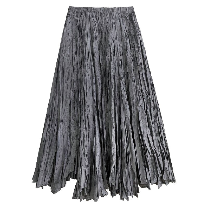 Pleated Loose-Fit Full Skirt - Kelly Obi New York