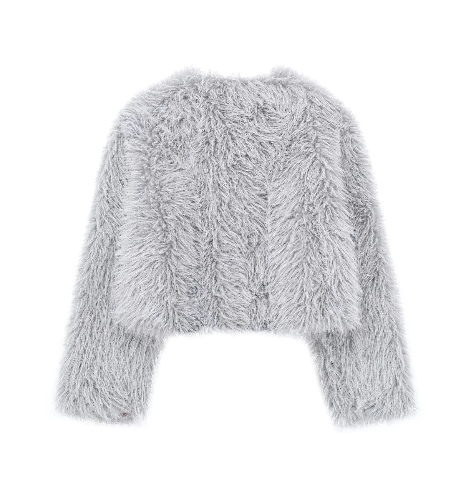 Plush Faux Fur Short Coat - Kelly Obi New York