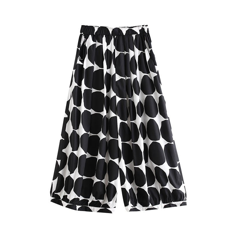 Polka Dots Wide Leg Pants - Kelly Obi New York