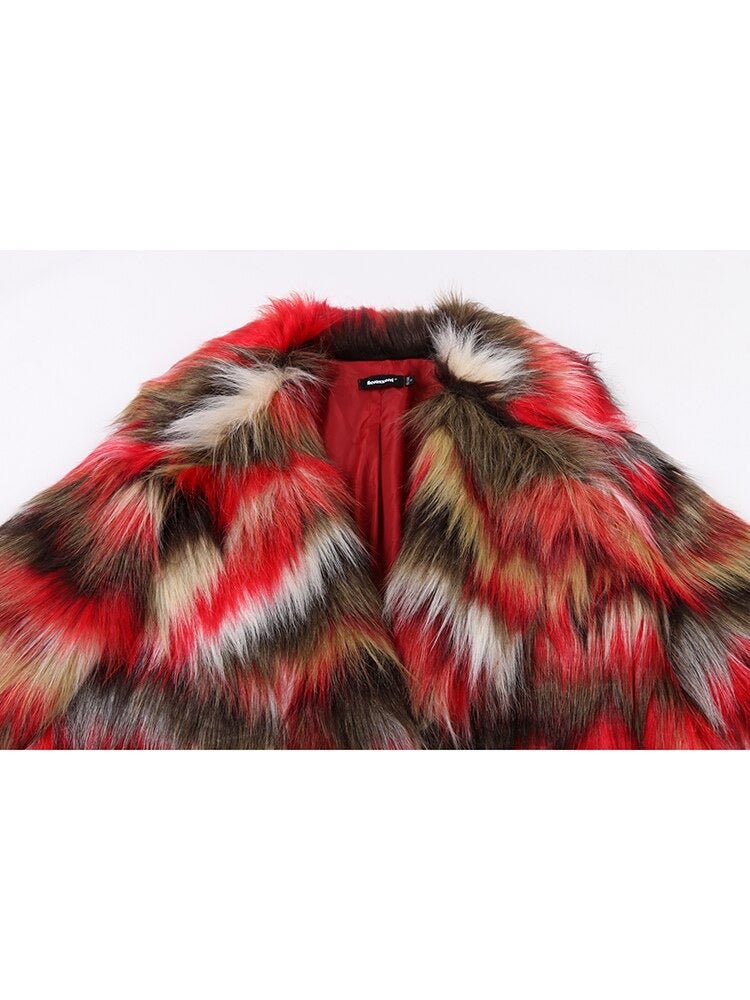 Printed Shaggy Faux Fur Jacket - Kelly Obi New York