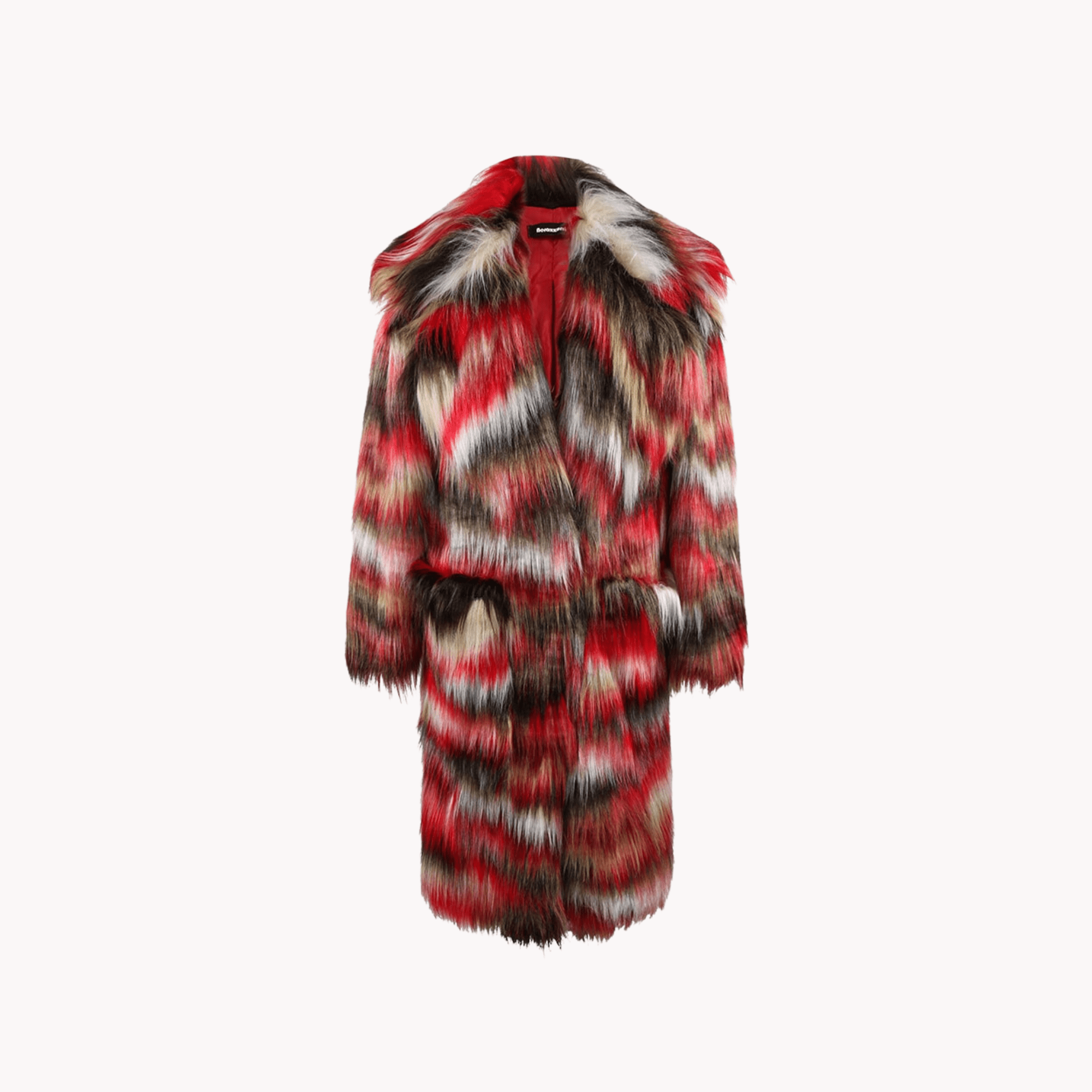 Printed Shaggy Faux Fur Jacket - Kelly Obi New York