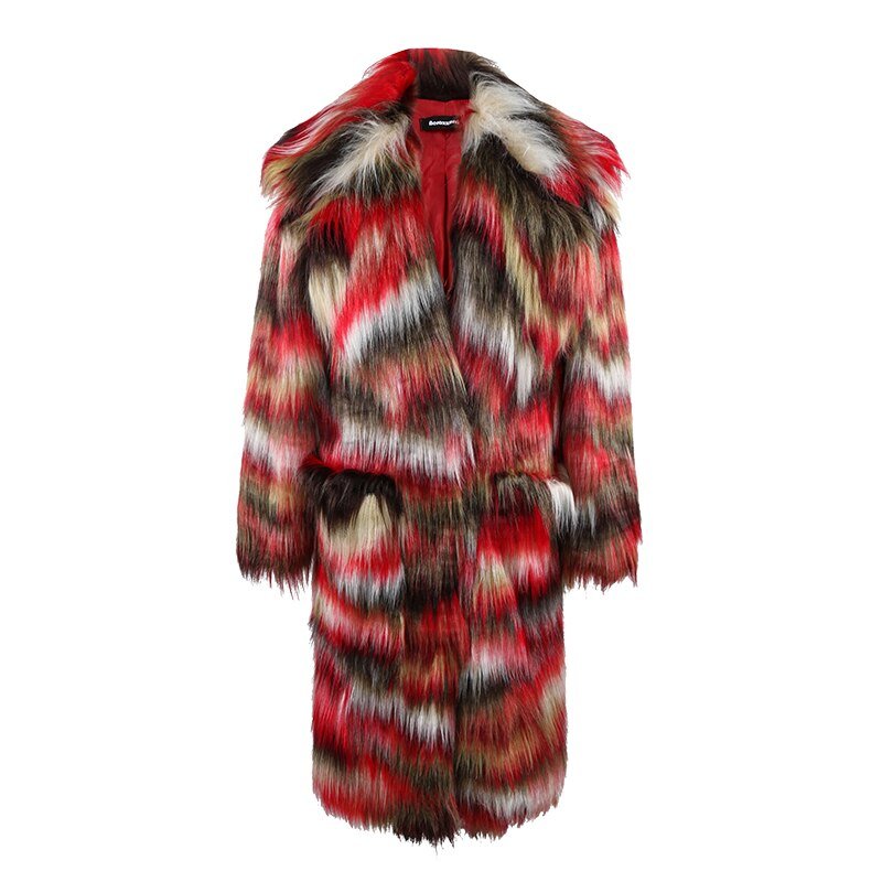 Printed Shaggy Faux Fur Jacket - Kelly Obi New York