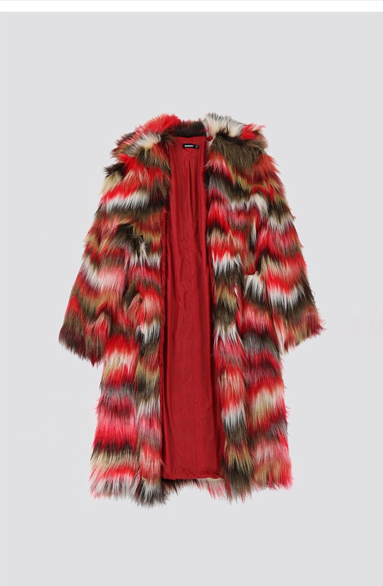 Printed Shaggy Faux Fur Jacket - Kelly Obi New York