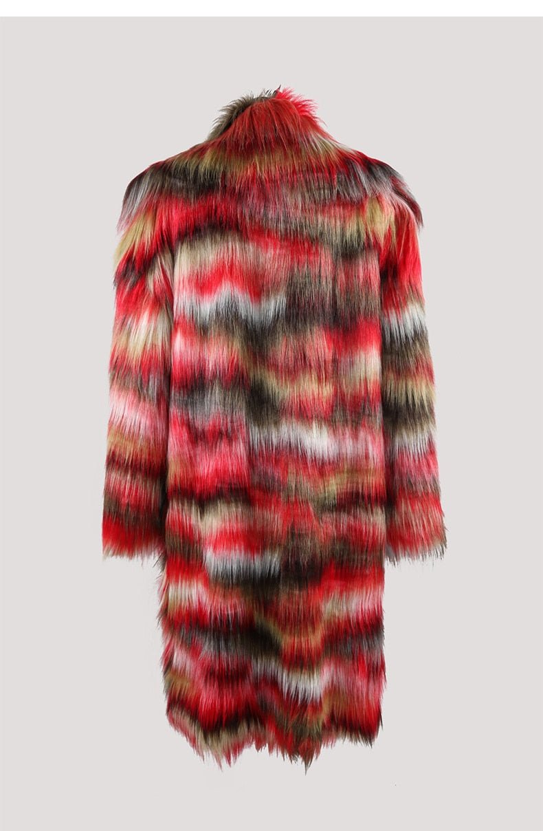 Printed Shaggy Faux Fur Jacket - Kelly Obi New York