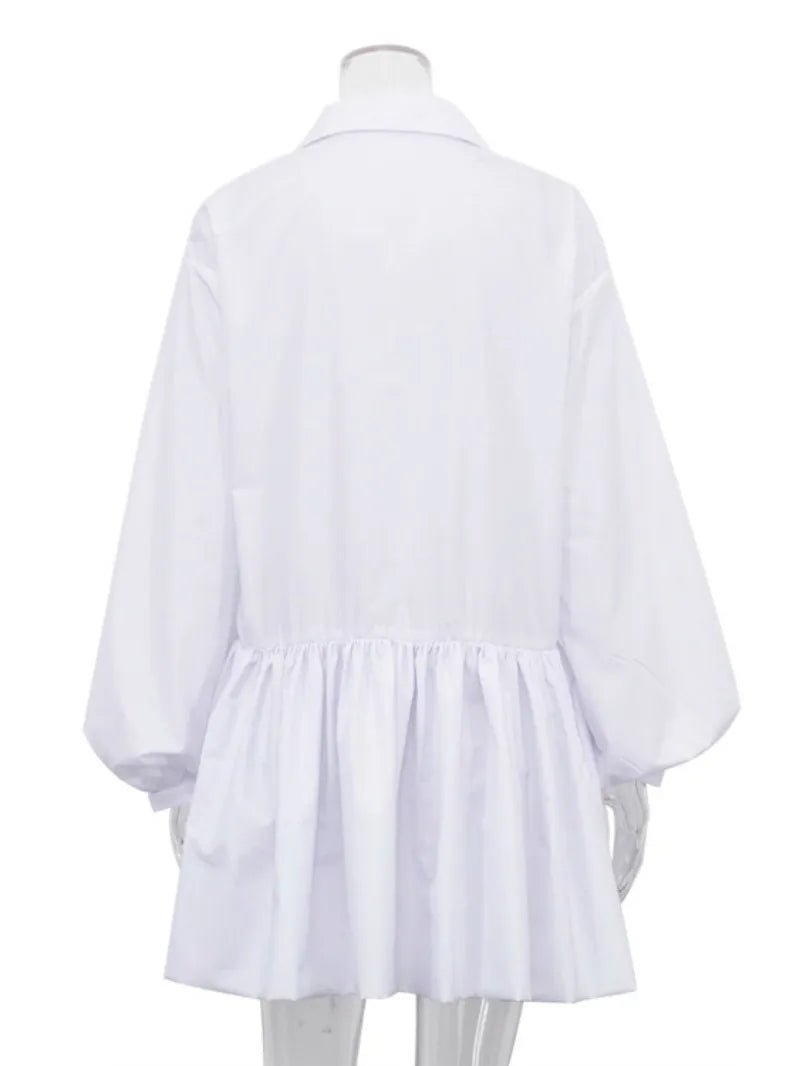 Puff Sleeve Shirt Dress - Kelly Obi New York