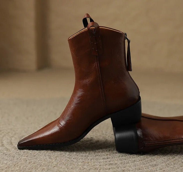 Pull Strap Pointed Cowboy Boots - Kelly Obi New York