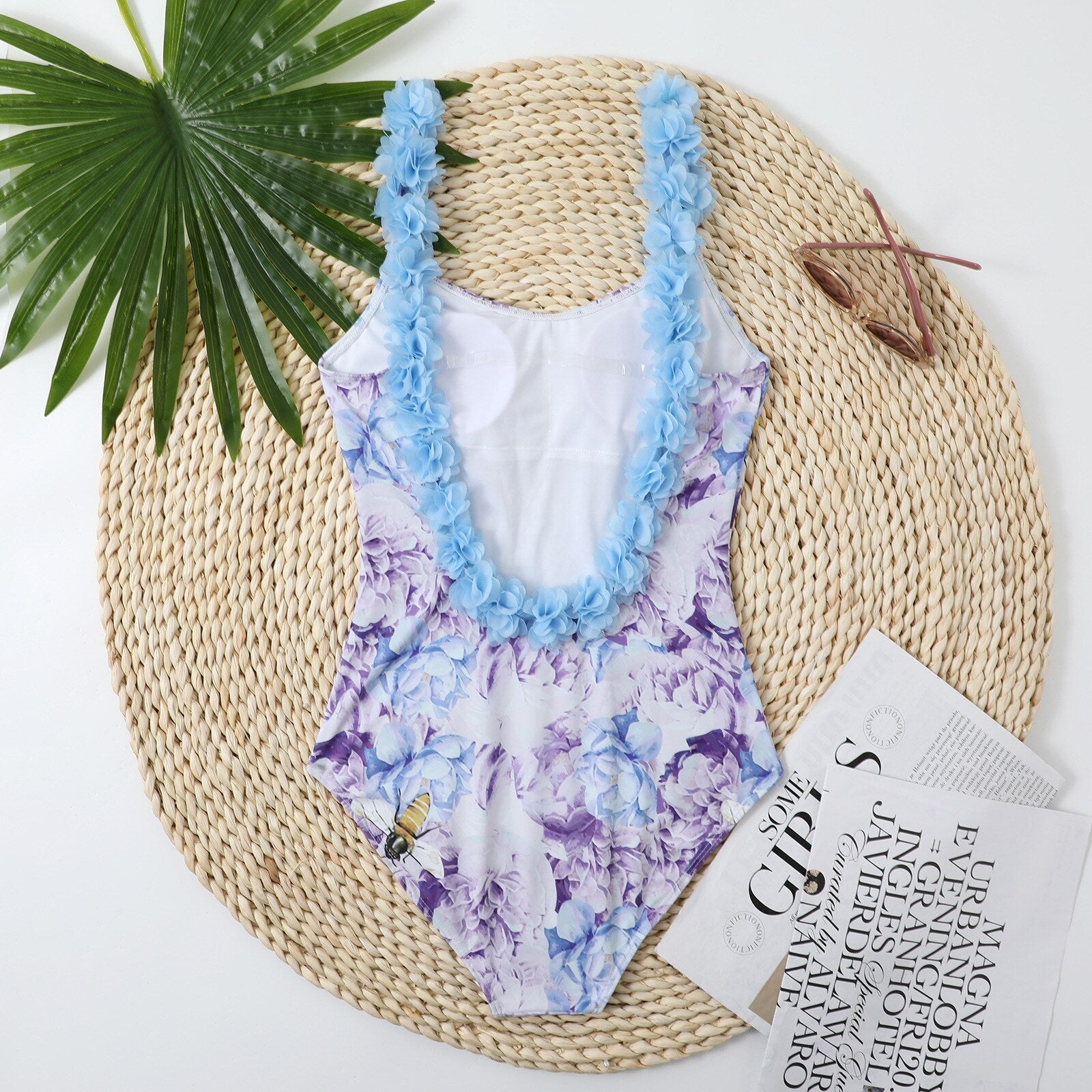 Purple Petal Swimsuit Set - Kelly Obi New York