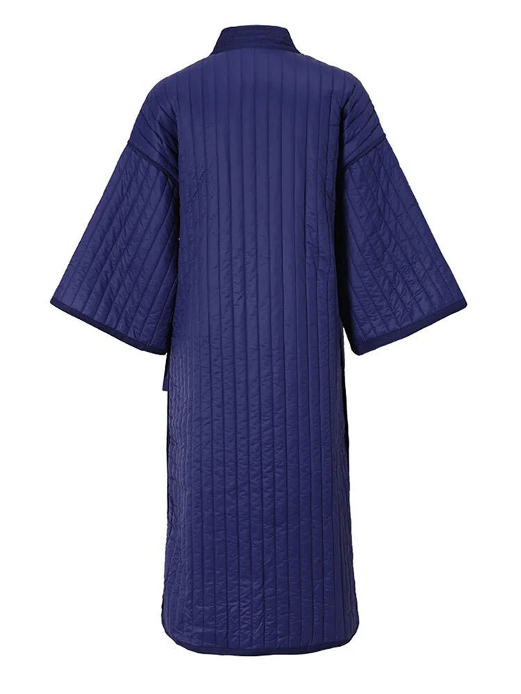 Quilted Kimono Long Coat - Kelly Obi New York