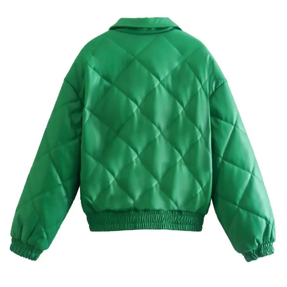 Quilted Vegan Leather Jacket - Kelly Obi New York