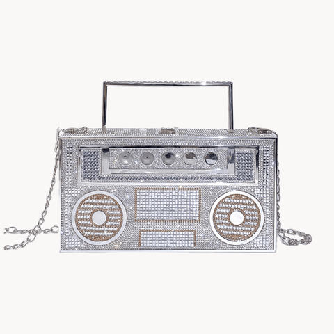 Radio Rhinestone Handbag - Kelly Obi New York