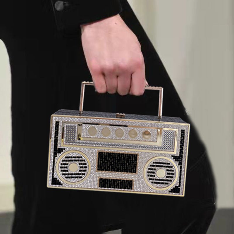 Radio Rhinestone Handbag - Kelly Obi New York
