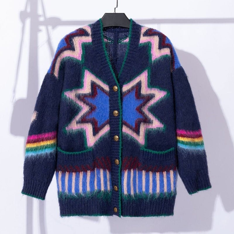 Rainbow Knitted Cardigan - Kelly Obi New York