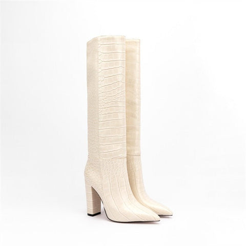 Reptile Printed Boots - Kelly Obi New York