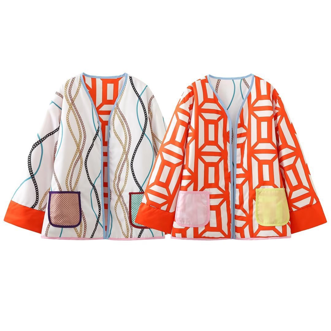 Reversible Multi Print Padded Jacket - Kelly Obi New York