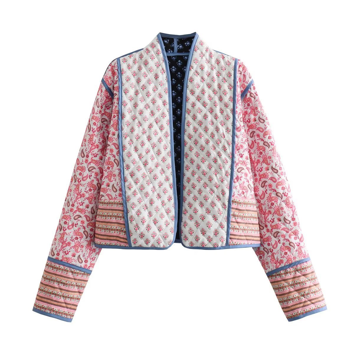 Reversible Paisley Cropped Jacket - Kelly Obi New York