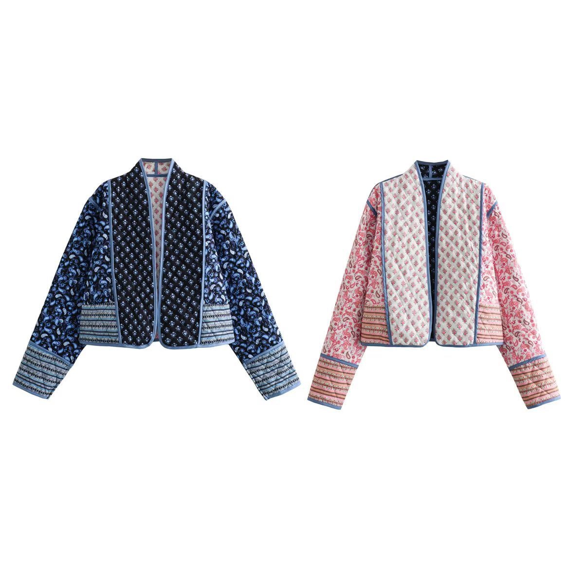 Reversible Paisley Cropped Jacket - Kelly Obi New York