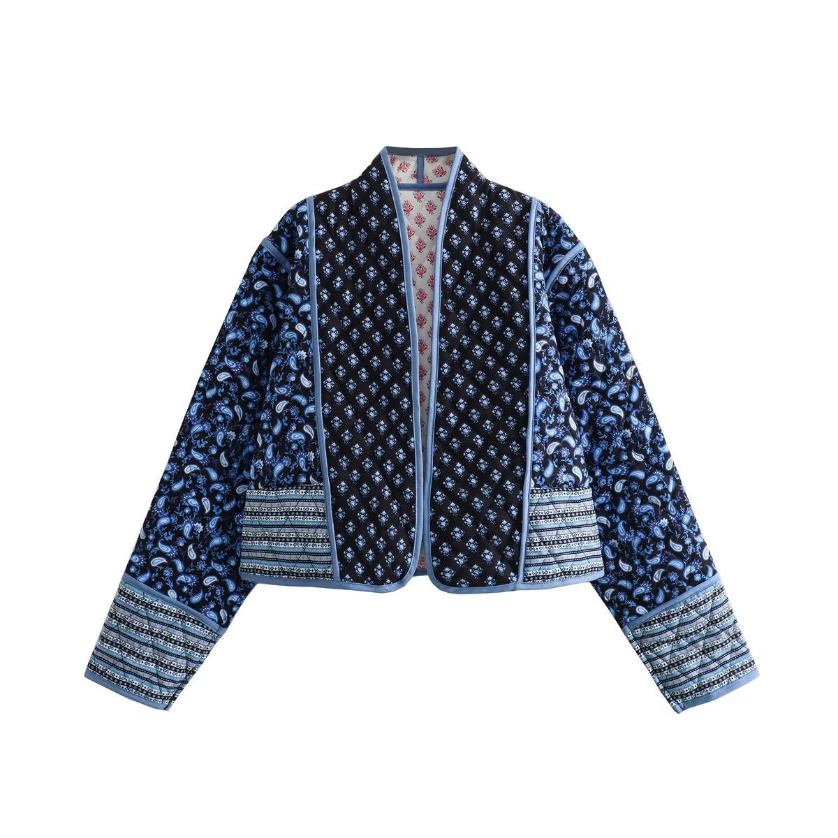 Reversible Paisley Cropped Jacket - Kelly Obi New York