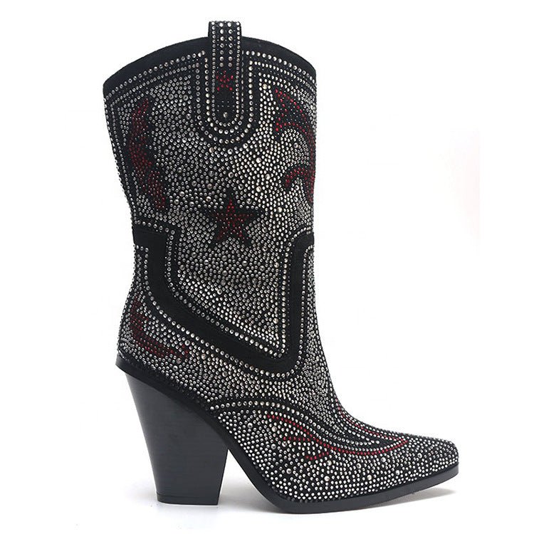 Rhinestone Star Cowgirl Boots - Kelly Obi New York