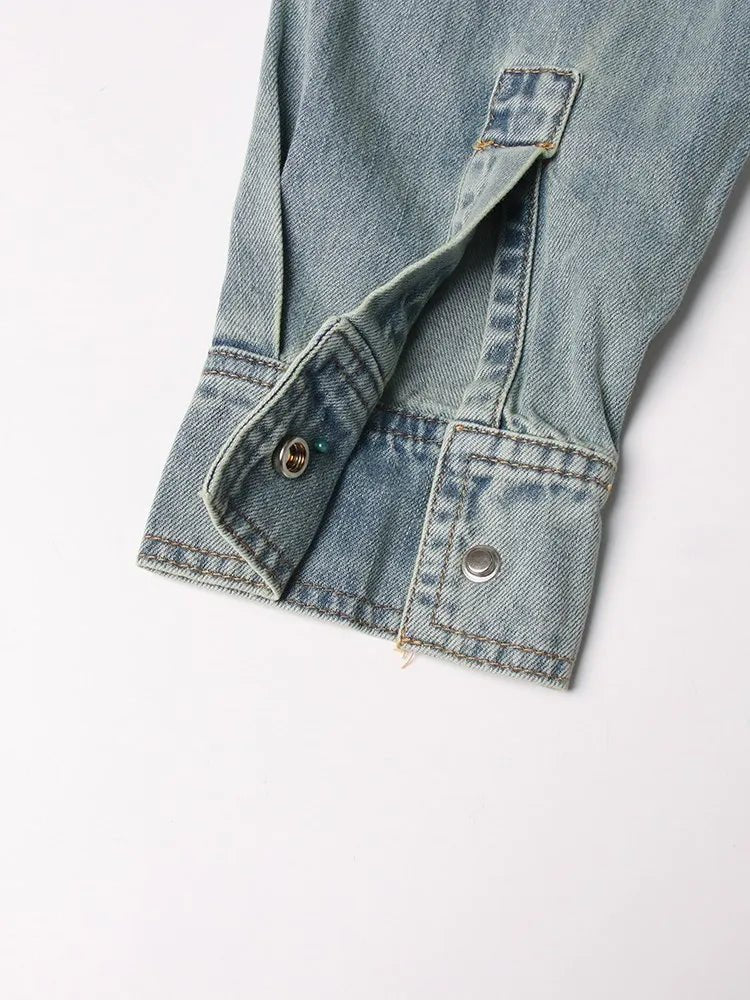 Rhinestones Shower Denim Jacket - Kelly Obi New York