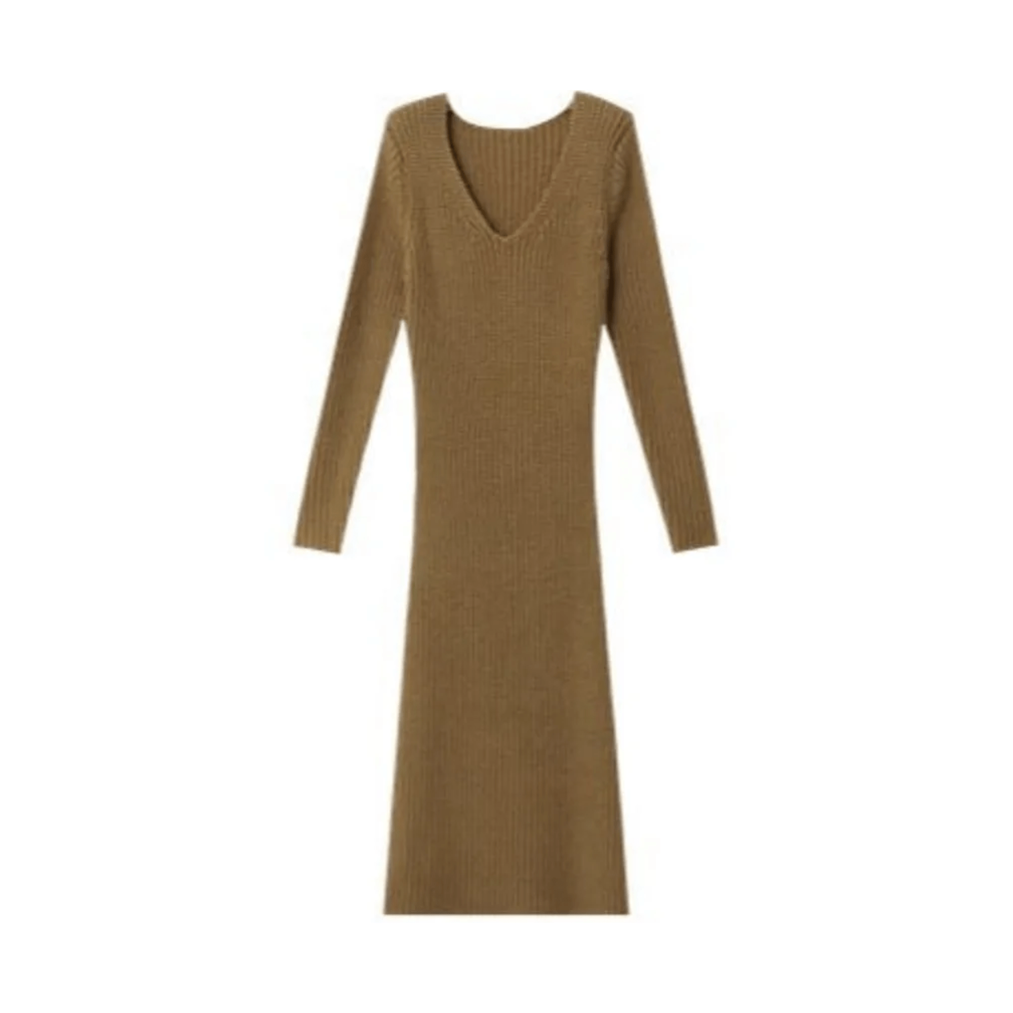 Ribbed Ankle- Length Knitted Dress - Kelly Obi New York