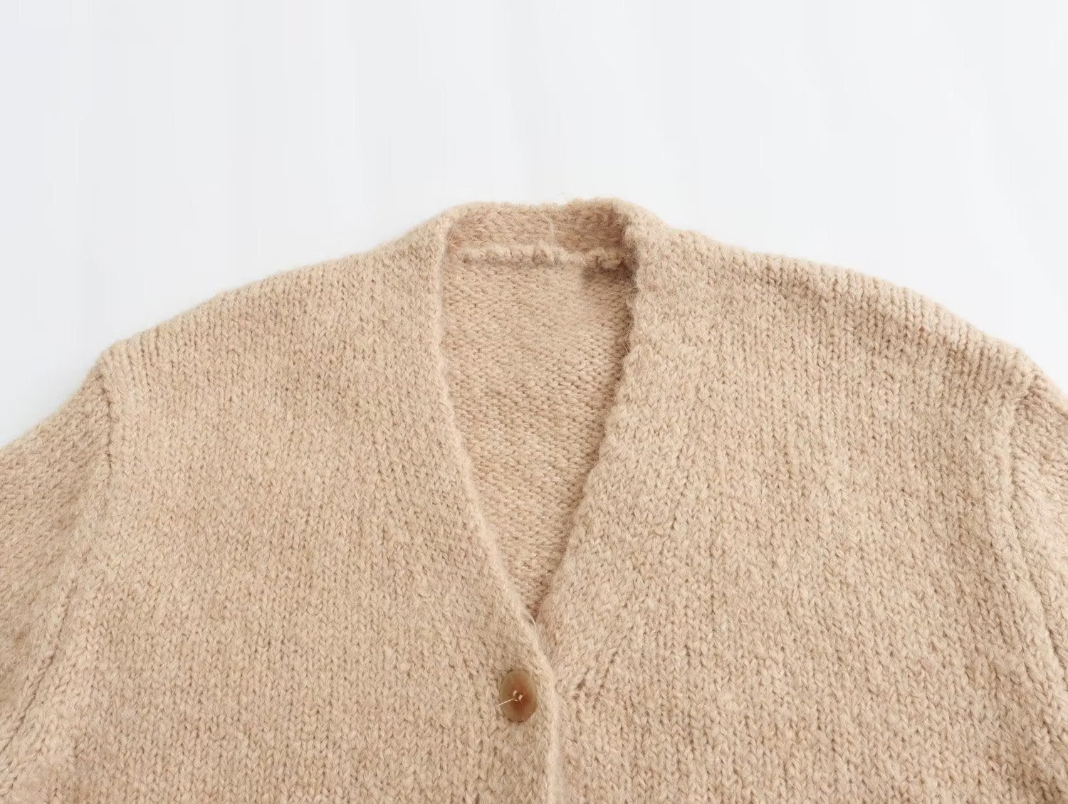 Ribbed Pockets Knitted Short Cardigan - Kelly Obi New York