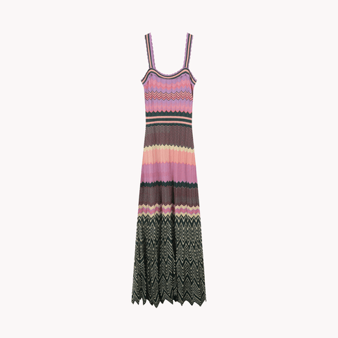 Ripple Patchwork Knit Dress - Kelly Obi New York
