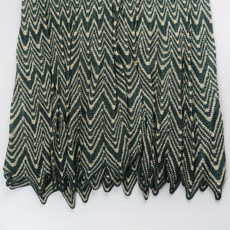 Ripple Patchwork Knit Dress - Kelly Obi New York