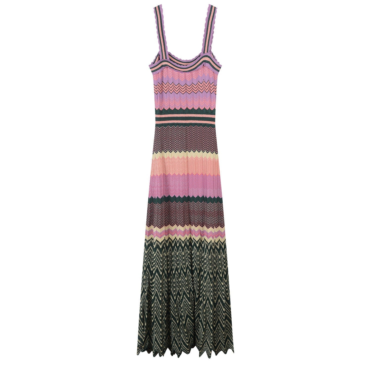 Ripple Patchwork Knit Dress - Kelly Obi New York