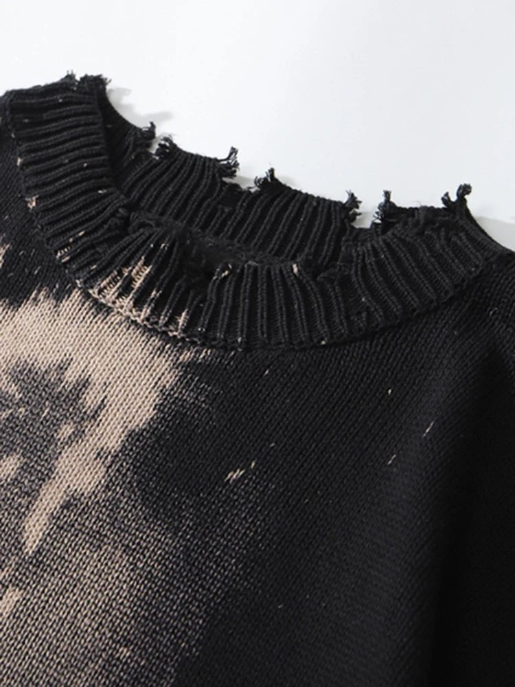 Rips Pins Distressed Knit Sweater - Kelly Obi New York