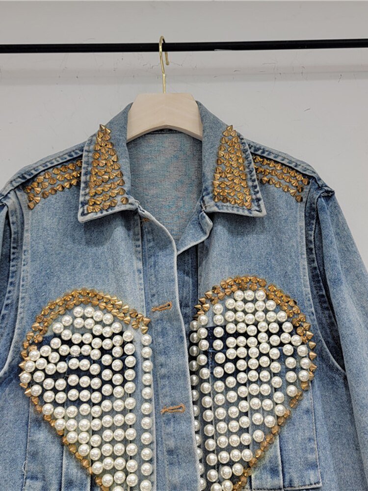 Rivets and Beads Heart Jacket - Kelly Obi New York