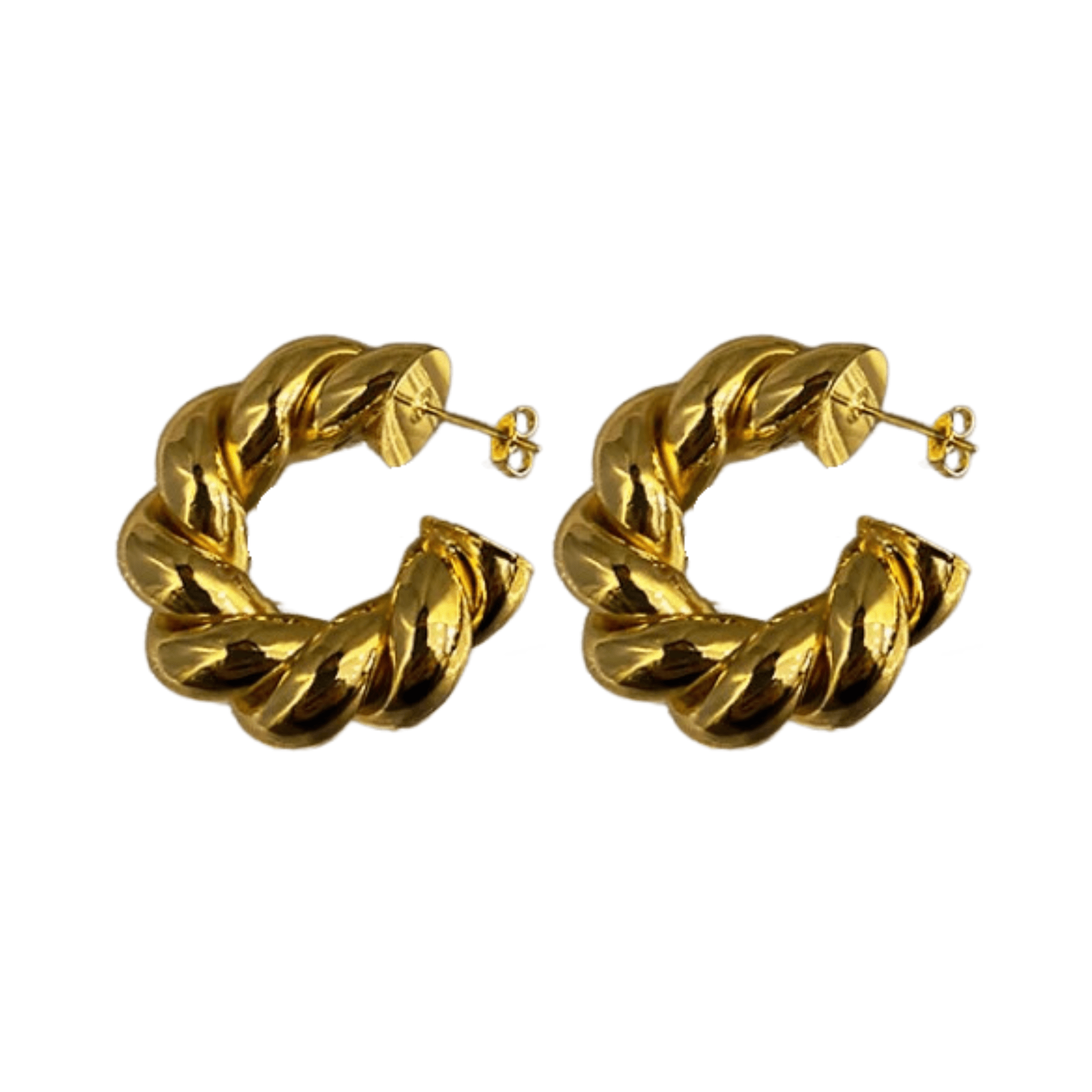 Rope Hoops Stud Earrings - Kelly Obi New York