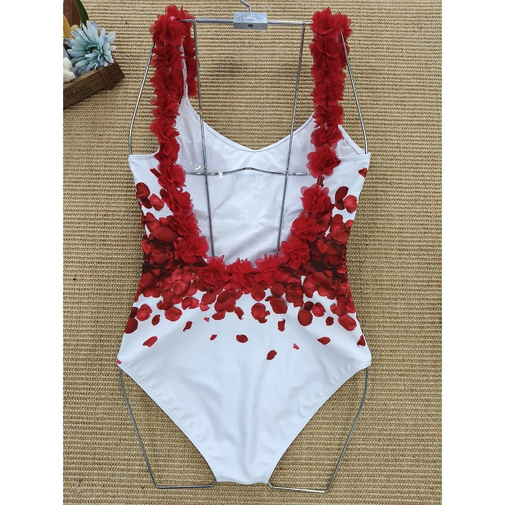 Rose Floral Ruffle Swimwear Set - Kelly Obi New York