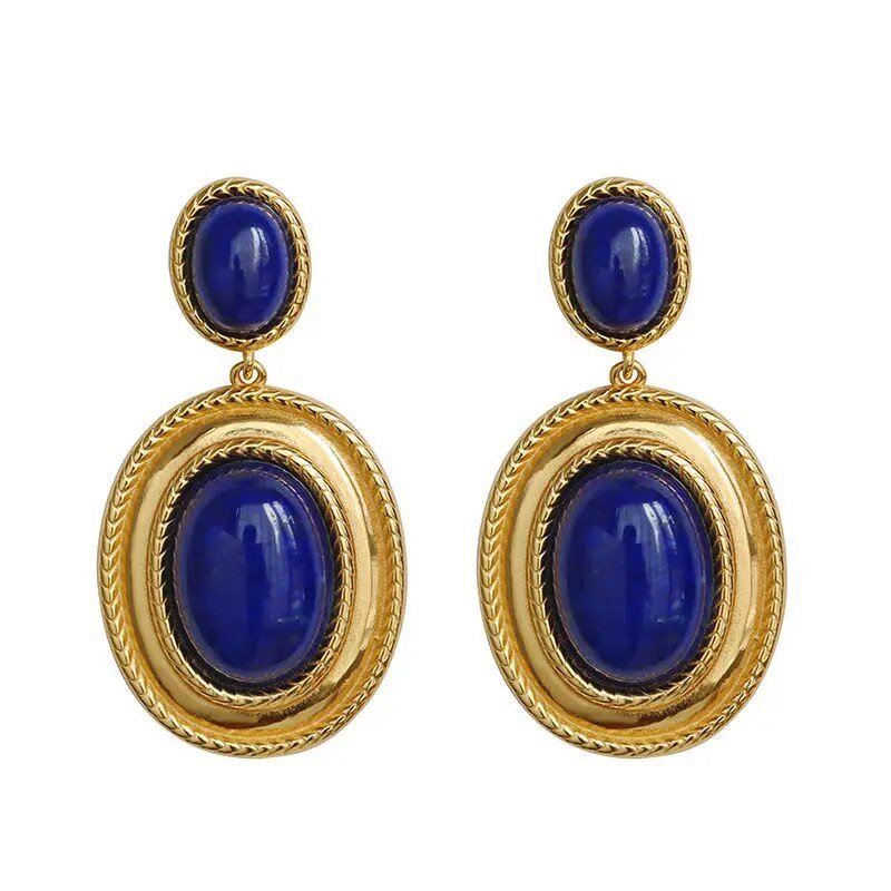 Royal Blue Drop Earrings - Kelly Obi New York