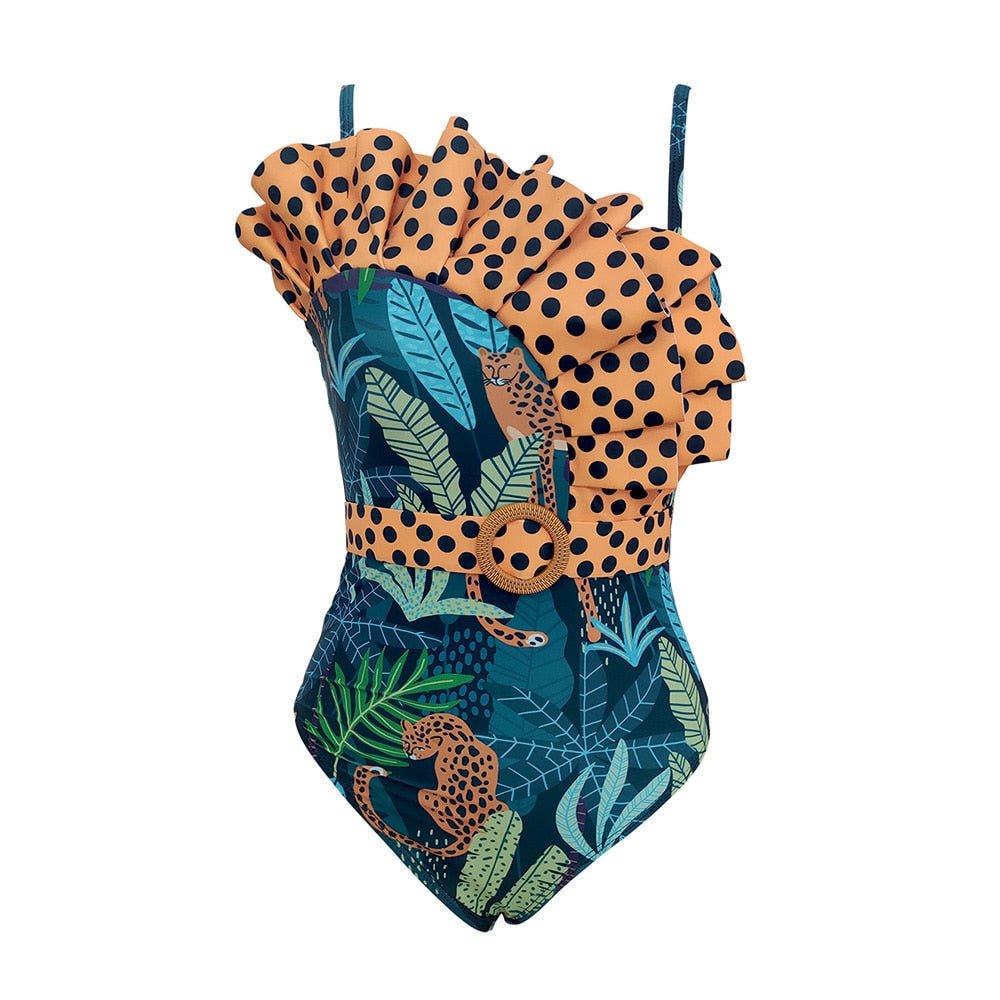 Ruffle Monokini Swimsuit - Kelly Obi New York
