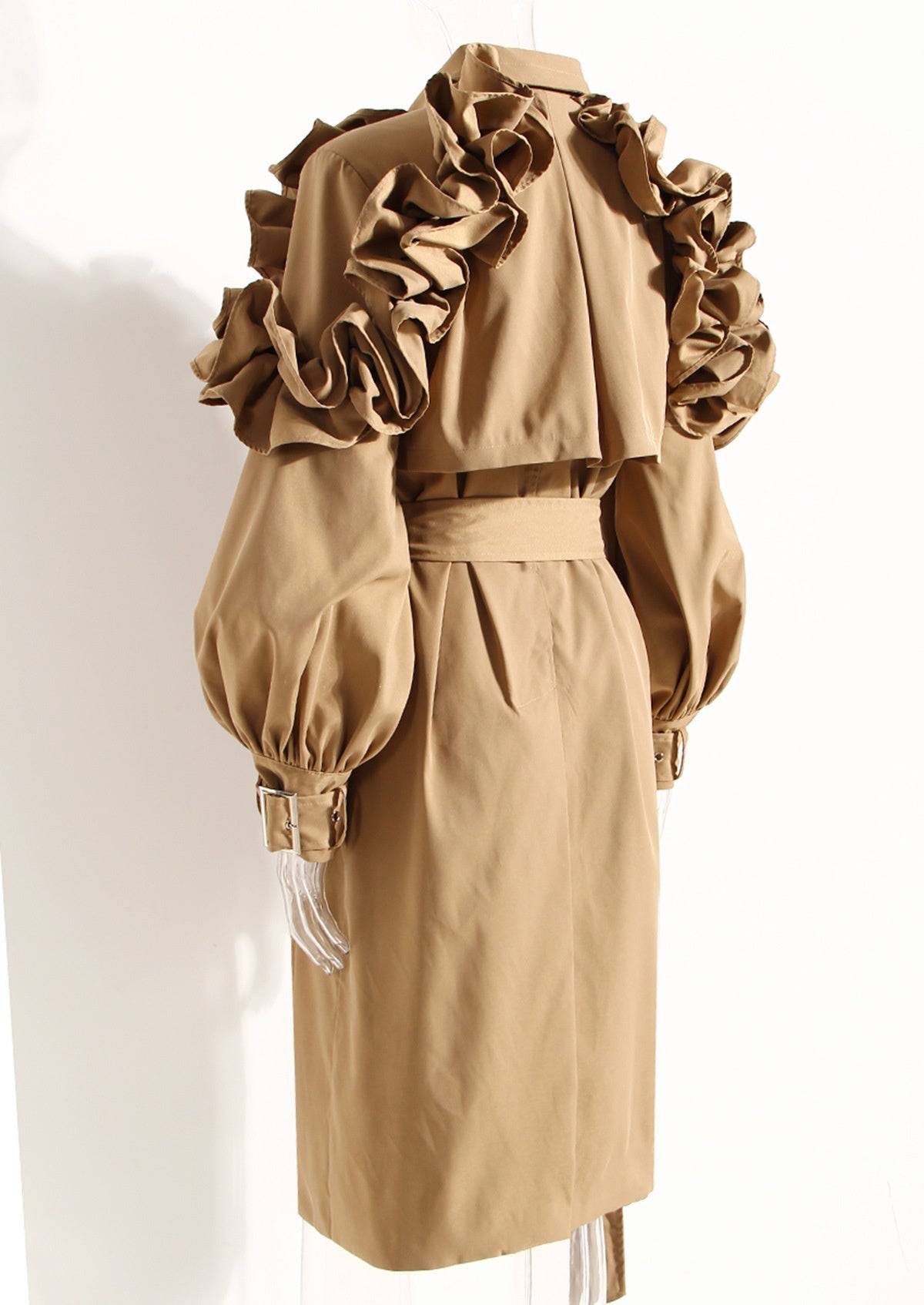 Ruffle Trench Coat - @simplywindy - Kelly Obi New York