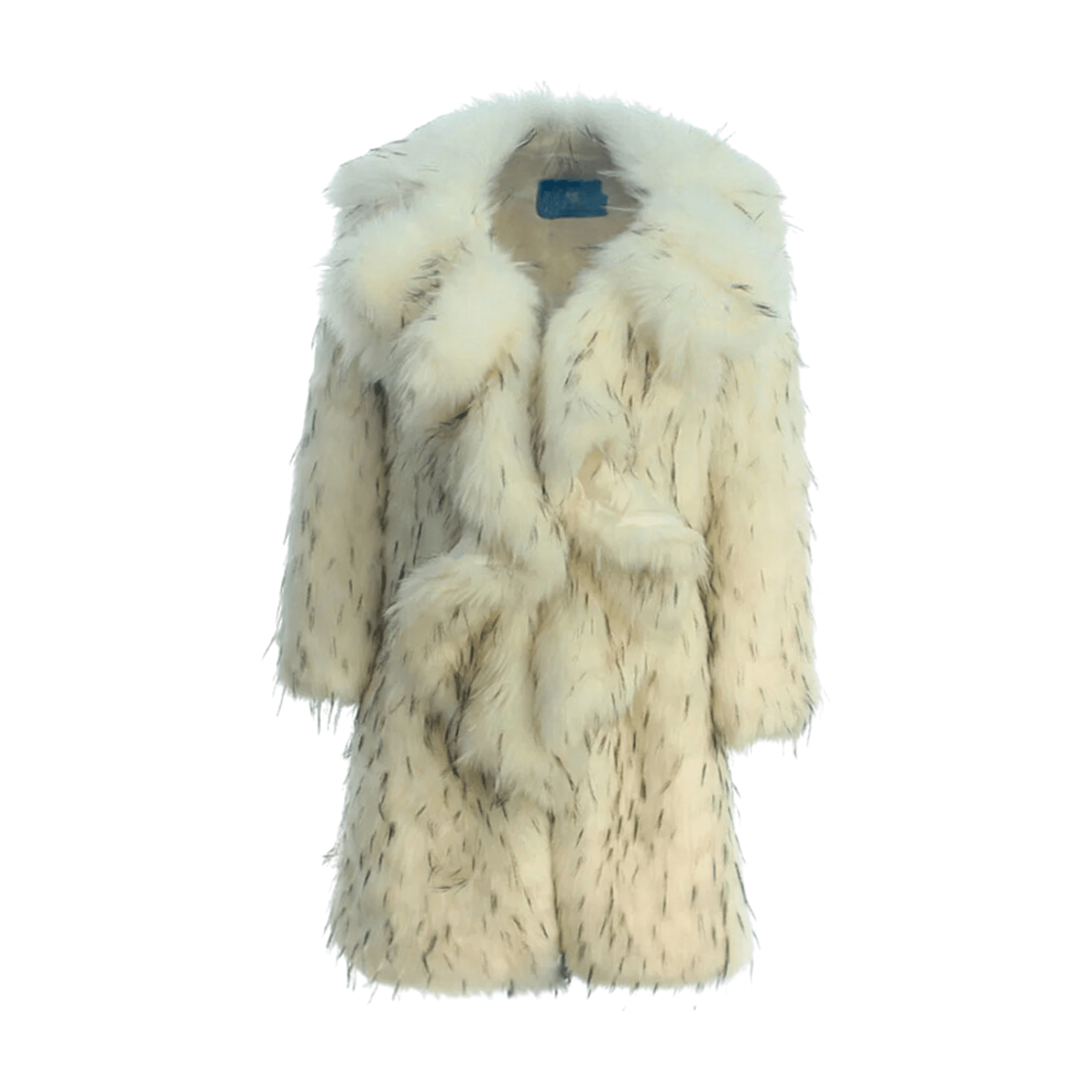 Ruffled Lapel Thick Faux Fur Coat - Kelly Obi New York