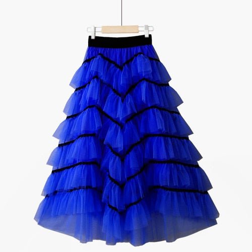 Ruffled Maxi Layered Cake Skirt - Kelly Obi New York