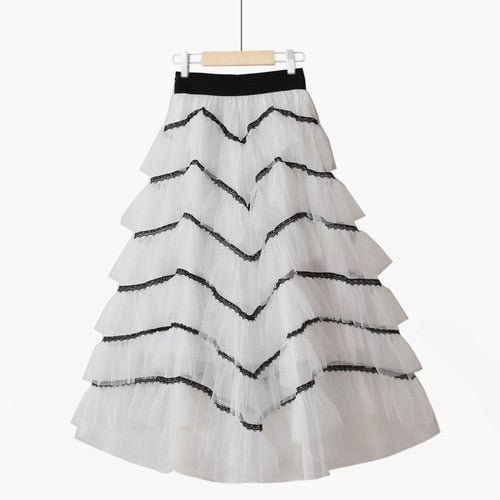 Ruffled Maxi Layered Cake Skirt - Kelly Obi New York